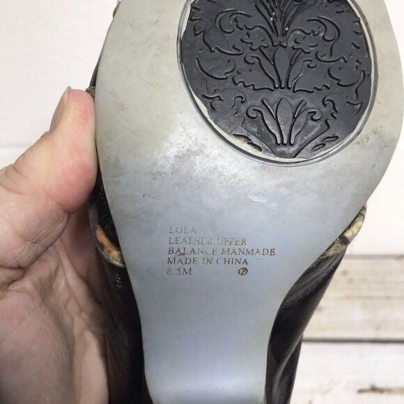 BOBBI BLU Womens 'Lola' 30's Style T-strap Brown Leather 3.5" Heel Size 8.5 M - Picture 10 of 12